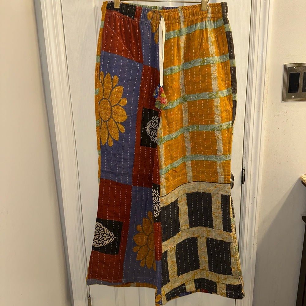 Kaantha Karma Reversible Wide-leg Kantha Pants